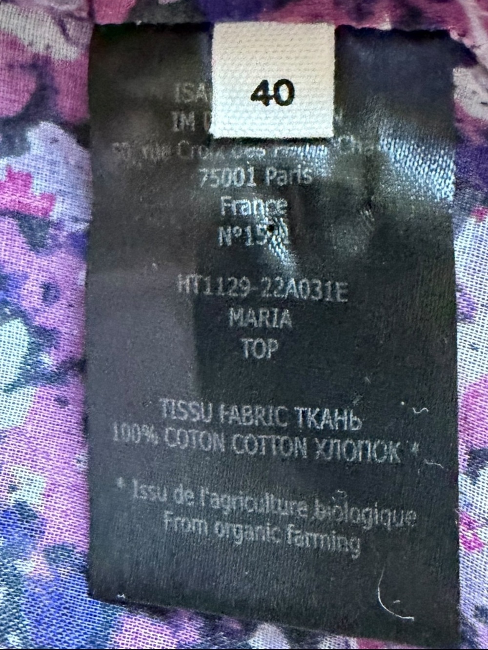 Isabel Marant Étoile Maria Blouse In Violet - Picture 6 of 7